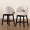 Baxton Studio Theron MidCentury Light Beige Fabric  Espresso Brown Finished Wood Swivel Counter Stool Set 2PC 225-2PC-12973-ZORO - alternate 9